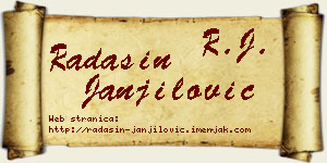 Radašin Janjilović vizit kartica